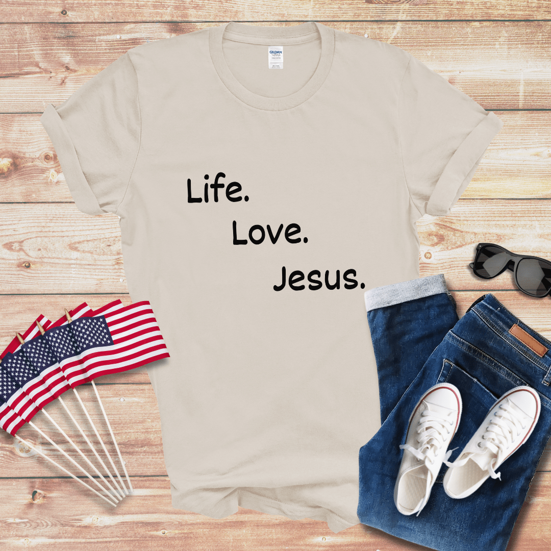 Life Love Jesus 1 Unisex Softstyle T-Shirt