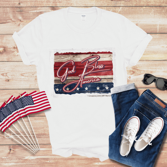 God Bless America 4 Unisex Softstyle T-Shirt