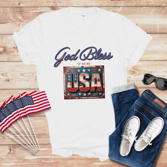 God Bless the USA 1 Unisex Softstyle T-Shirt