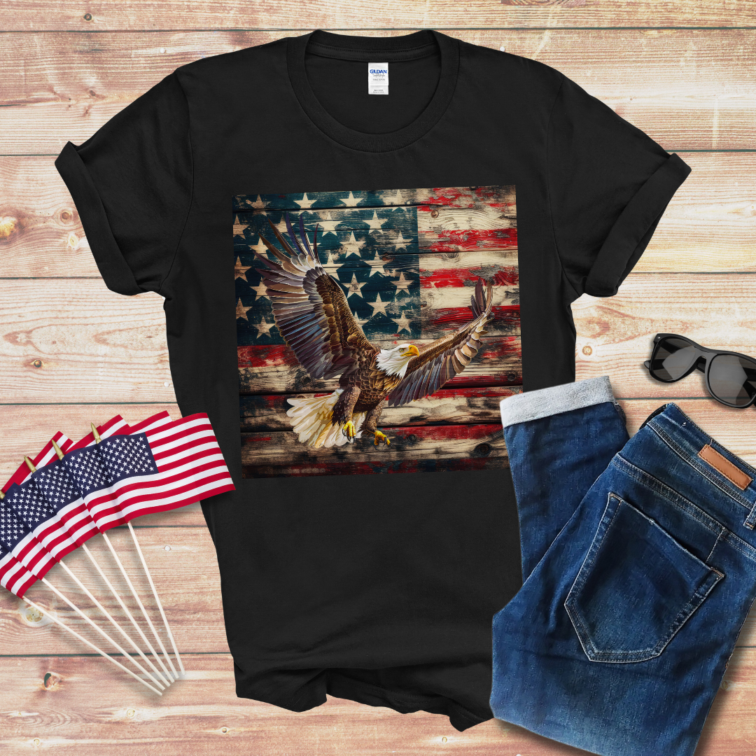 Eagle n Flag 3 Unisex Softstyle T-Shirt