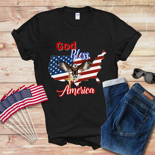 God Bless America 3 Unisex Softstyle T-Shirt