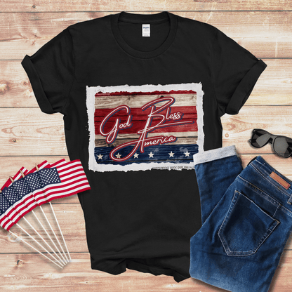 God Bless America 4 Unisex Softstyle T-Shirt