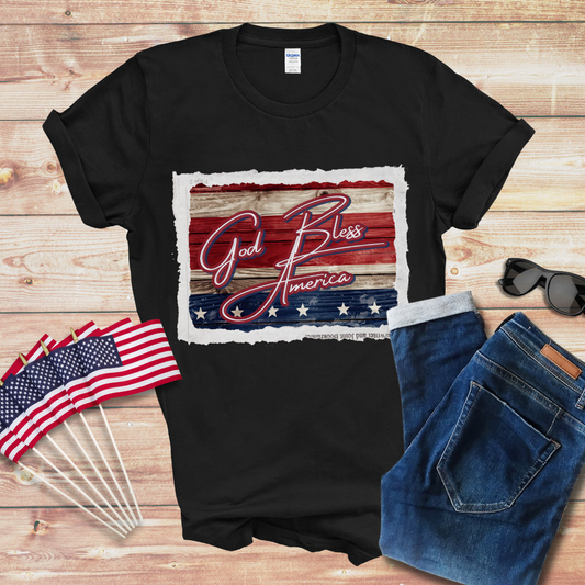 God Bless America 4 Unisex Softstyle T-Shirt