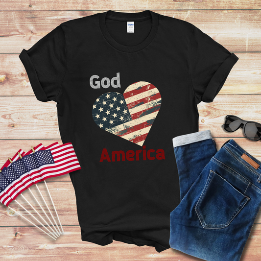 God Hearts America 2 Unisex Softstyle T-Shirt