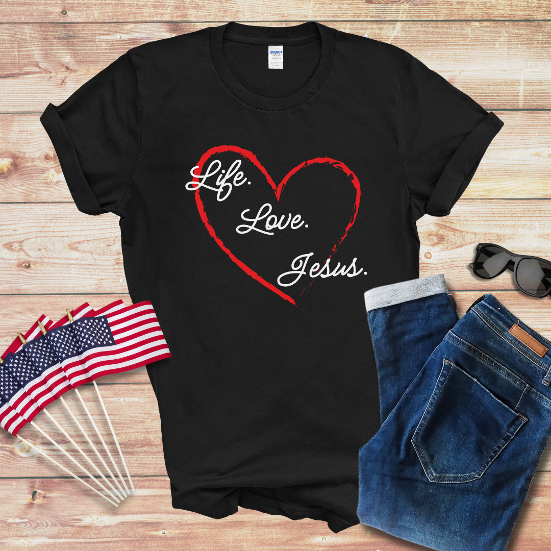 Life Love Jesus 2 Unisex Softstyle T-Shirt