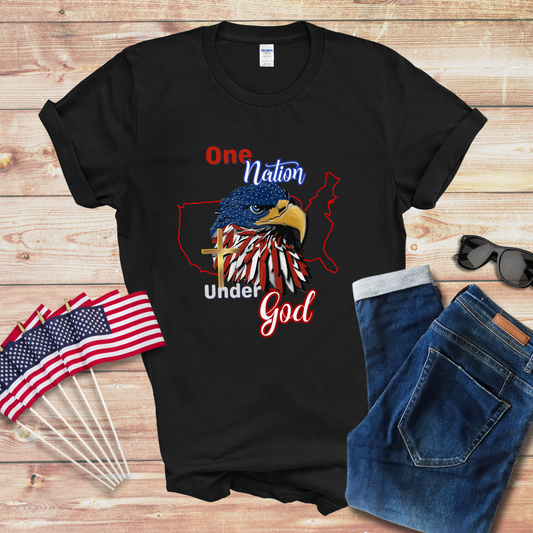 One Nation Under God 2 Unisex Softstyle T-Shirt