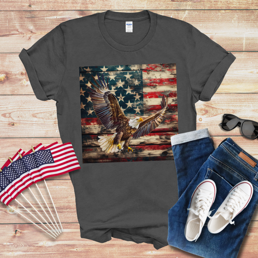 Eagle n Flag 3 Unisex Softstyle T-Shirt