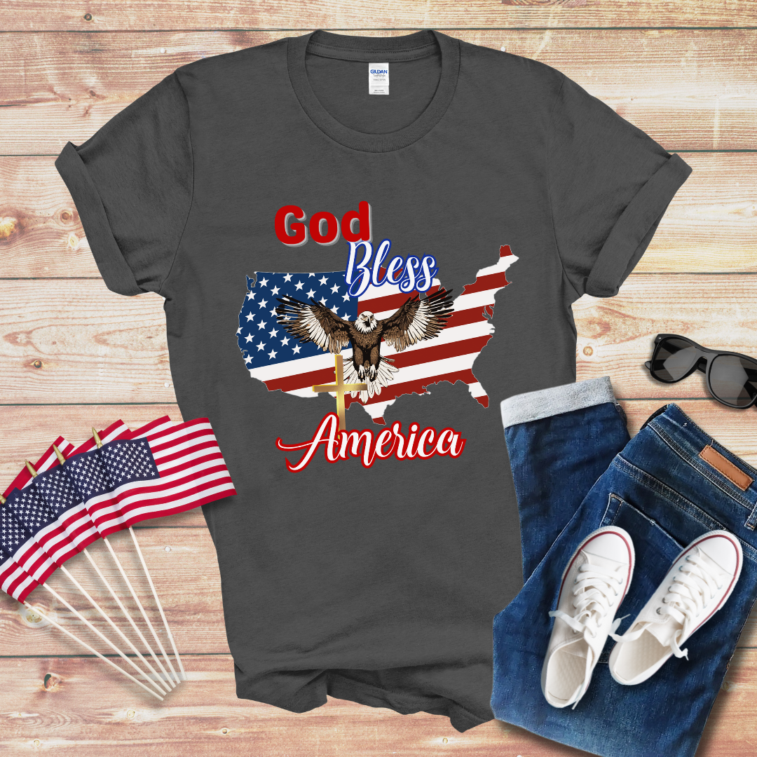 God Bless America 3 Unisex Softstyle T-Shirt