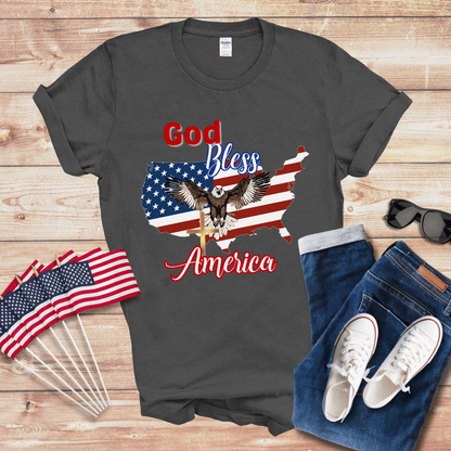 God Bless America 3 Unisex Softstyle T-Shirt