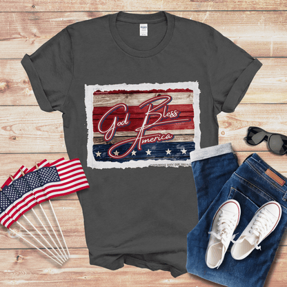 God Bless America 4 Unisex Softstyle T-Shirt
