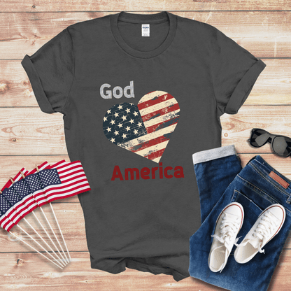 God Hearts America 2 Unisex Softstyle T-Shirt