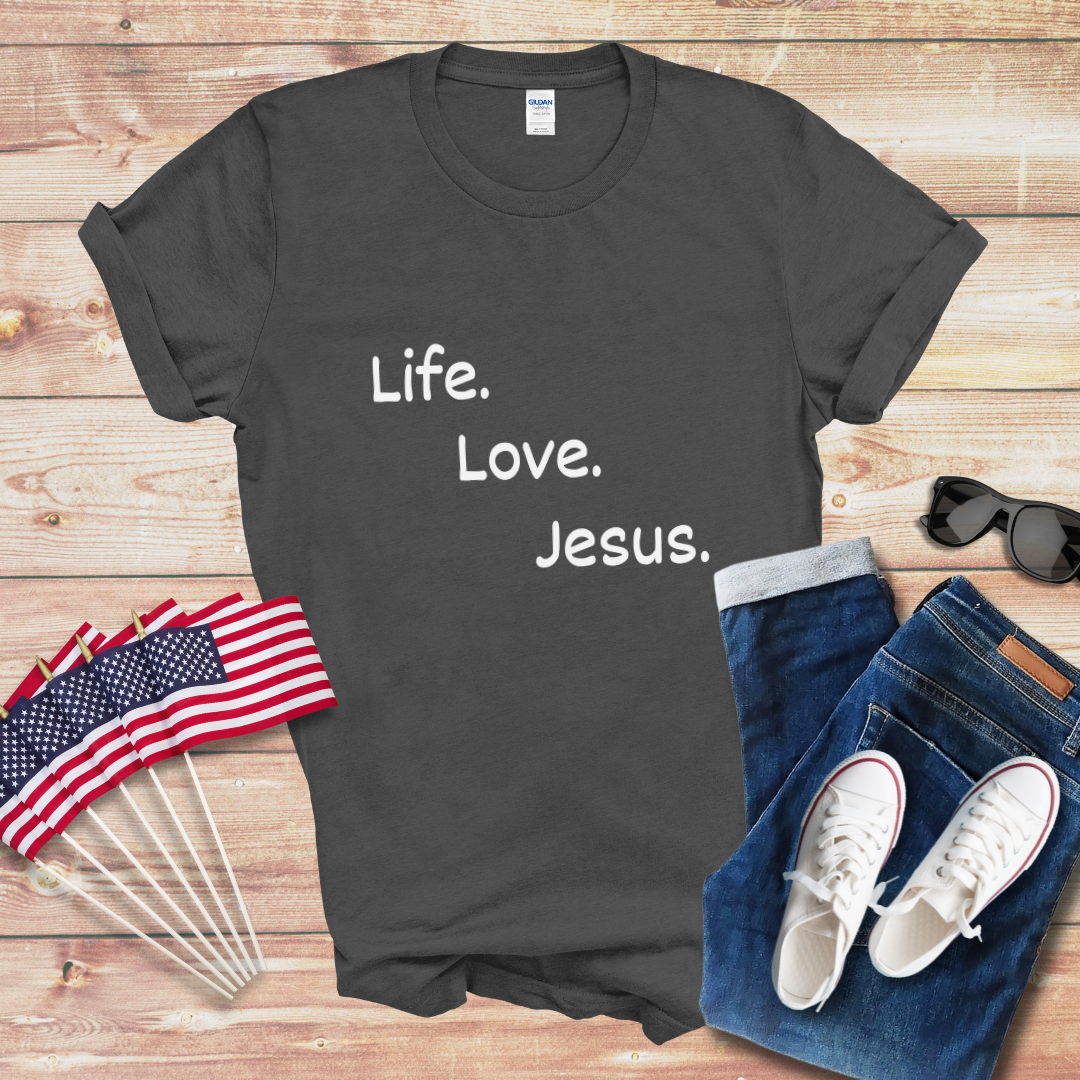 Life Love Jesus 1 Unisex Softstyle T-Shirt