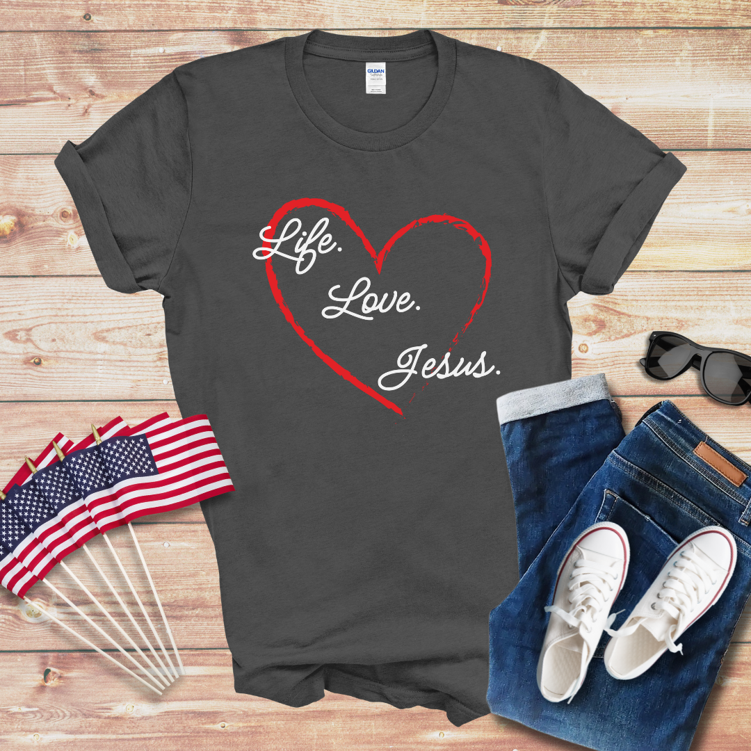 Life Love Jesus 2 Unisex Softstyle T-Shirt