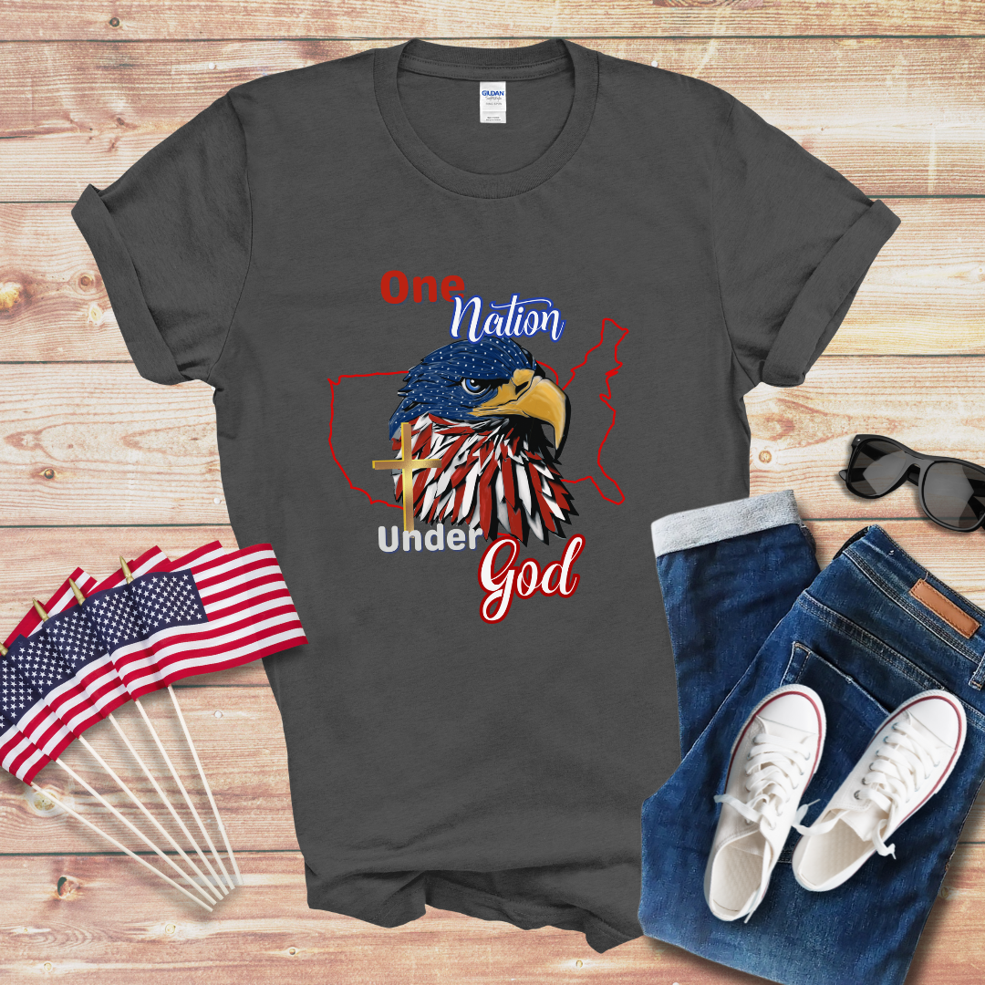 One Nation Under God 2 Unisex Softstyle T-Shirt