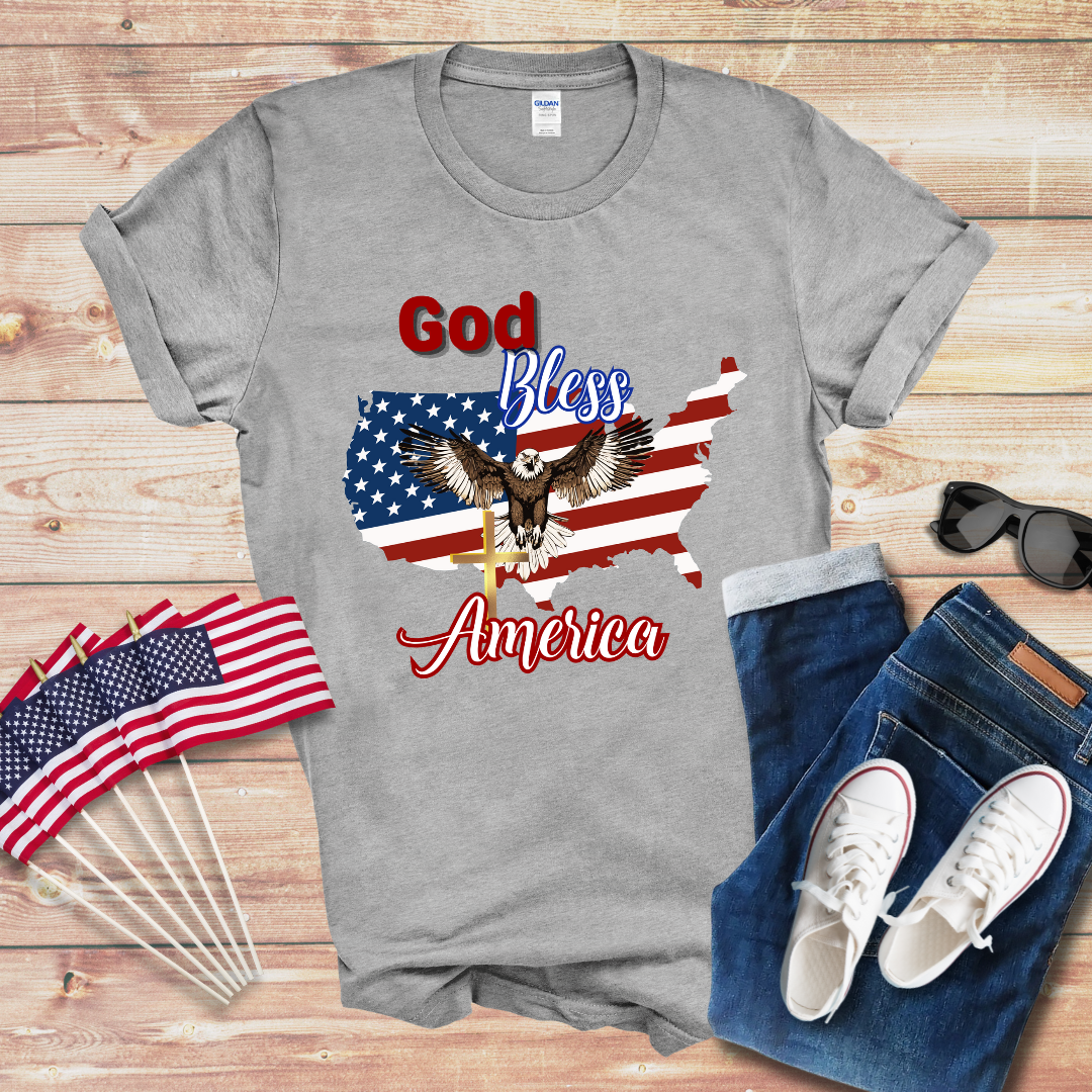 God Bless America 3 Unisex Softstyle T-Shirt