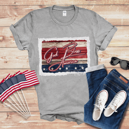 God Bless America 4 Unisex Softstyle T-Shirt
