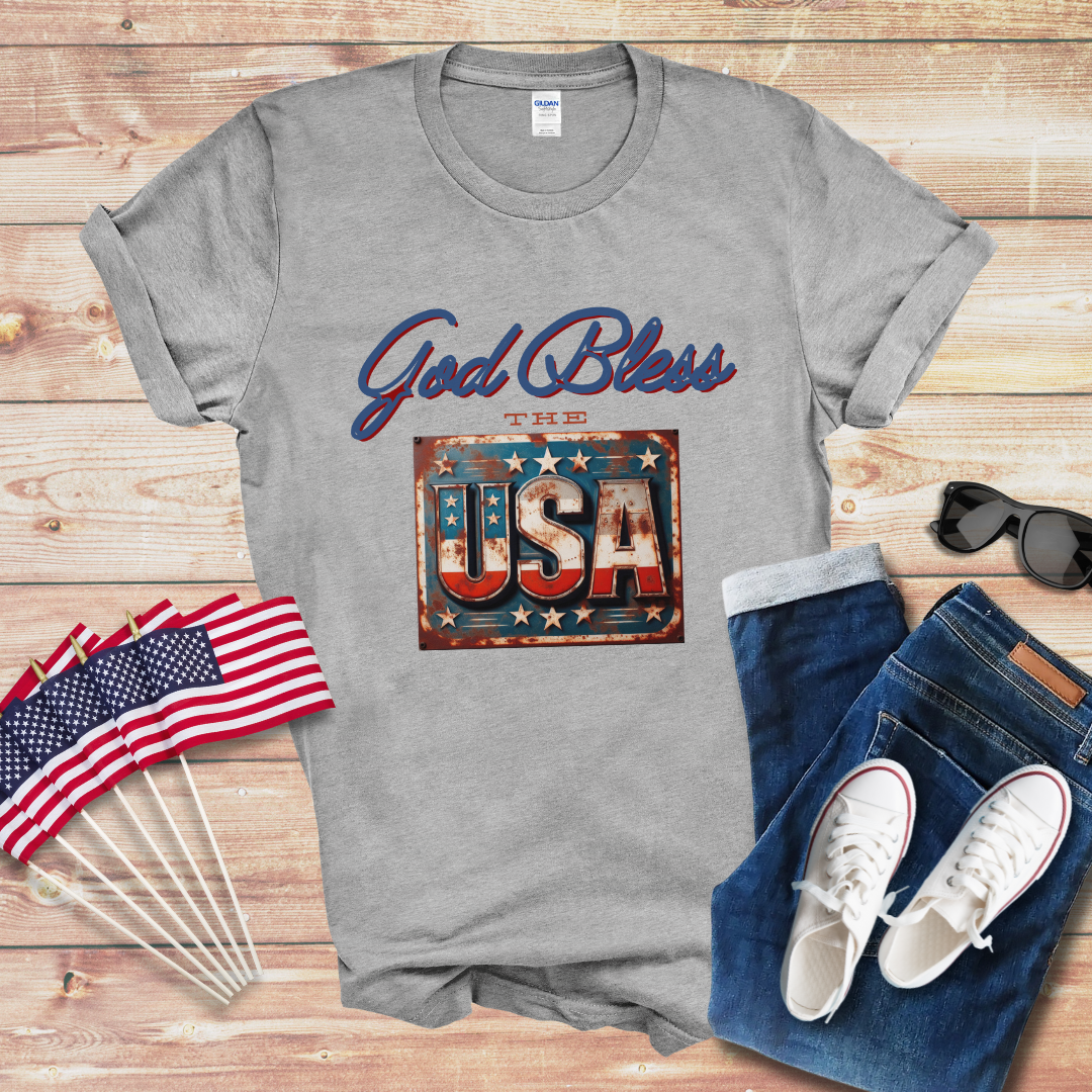 God Bless the USA 1 Unisex Softstyle T-Shirt