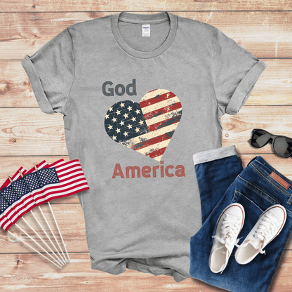 God Hearts America 2 Unisex Softstyle T-Shirt