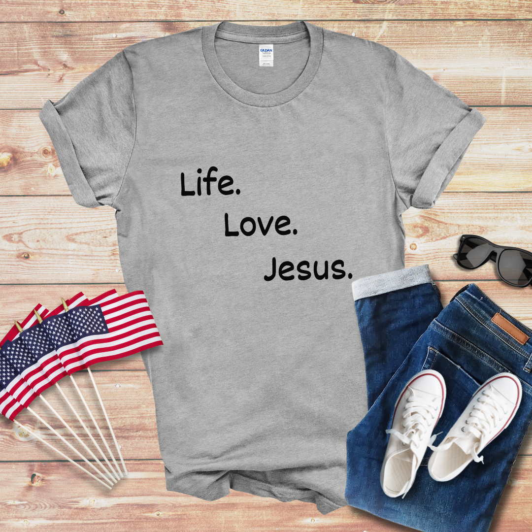 Life Love Jesus 1 Unisex Softstyle T-Shirt