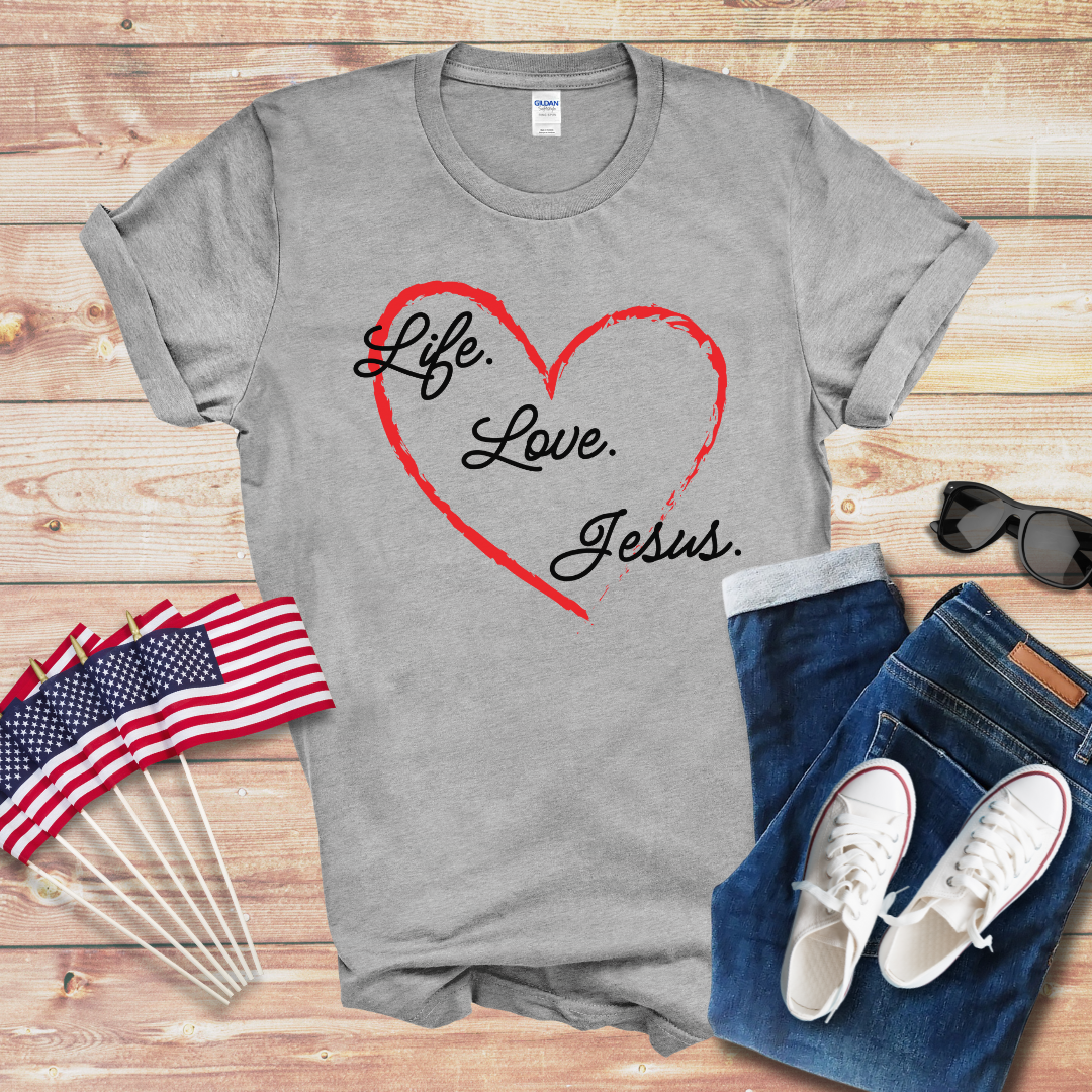 Life Love Jesus 2 Unisex Softstyle T-Shirt