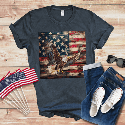 Eagle n Flag 3 Unisex Softstyle T-Shirt