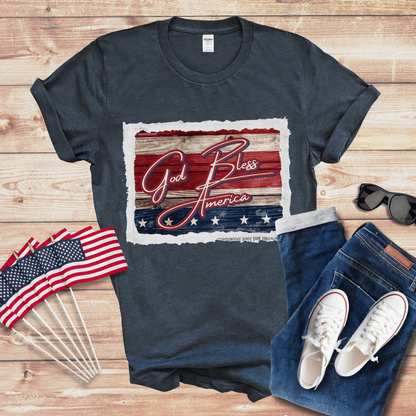 God Bless America 4 Unisex Softstyle T-Shirt