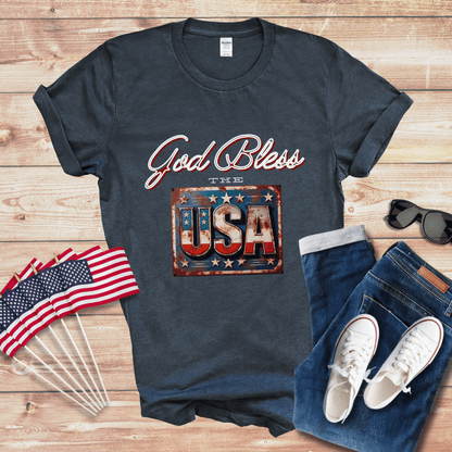 God Bless the USA 1 Unisex Softstyle T-Shirt