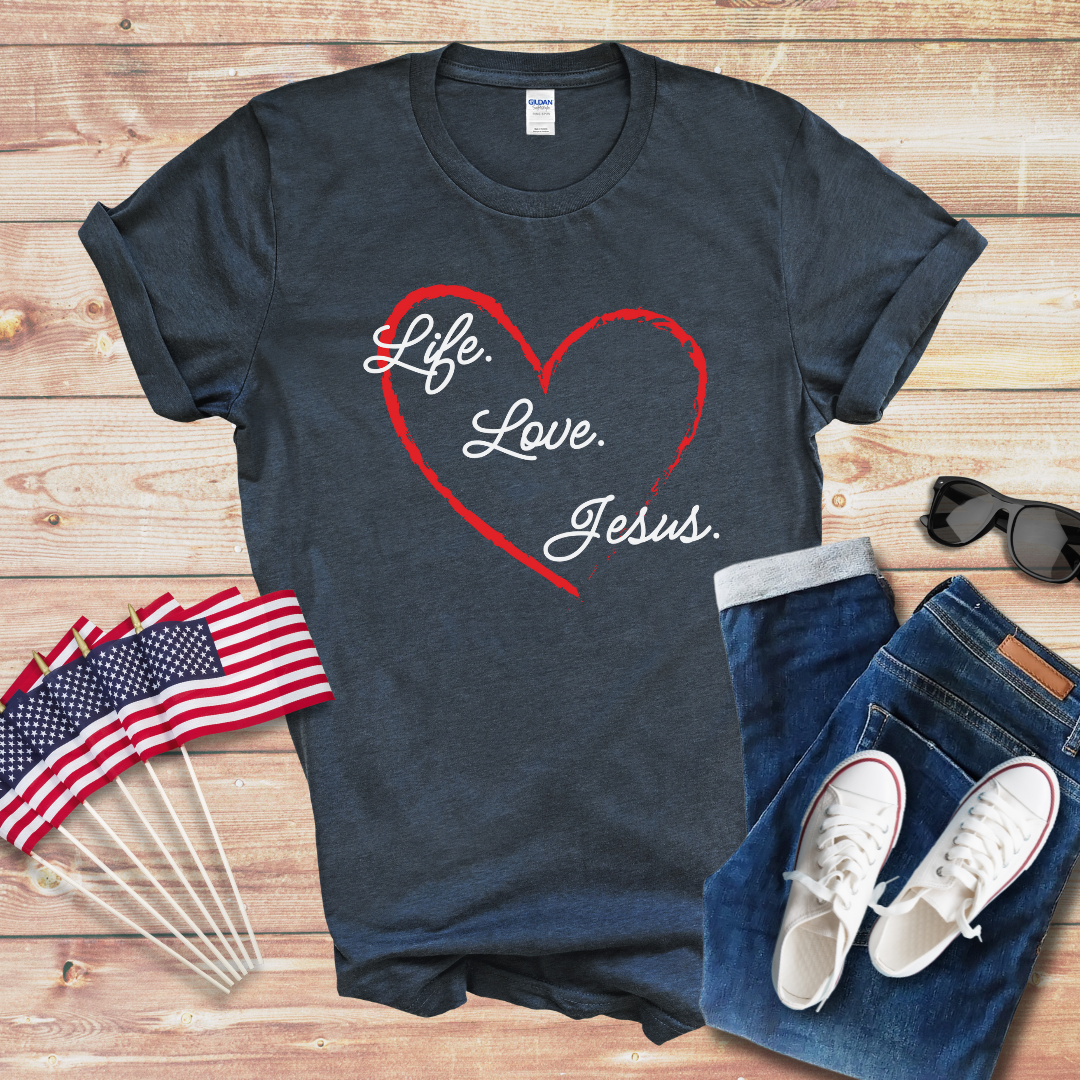 Life Love Jesus 2 Unisex Softstyle T-Shirt