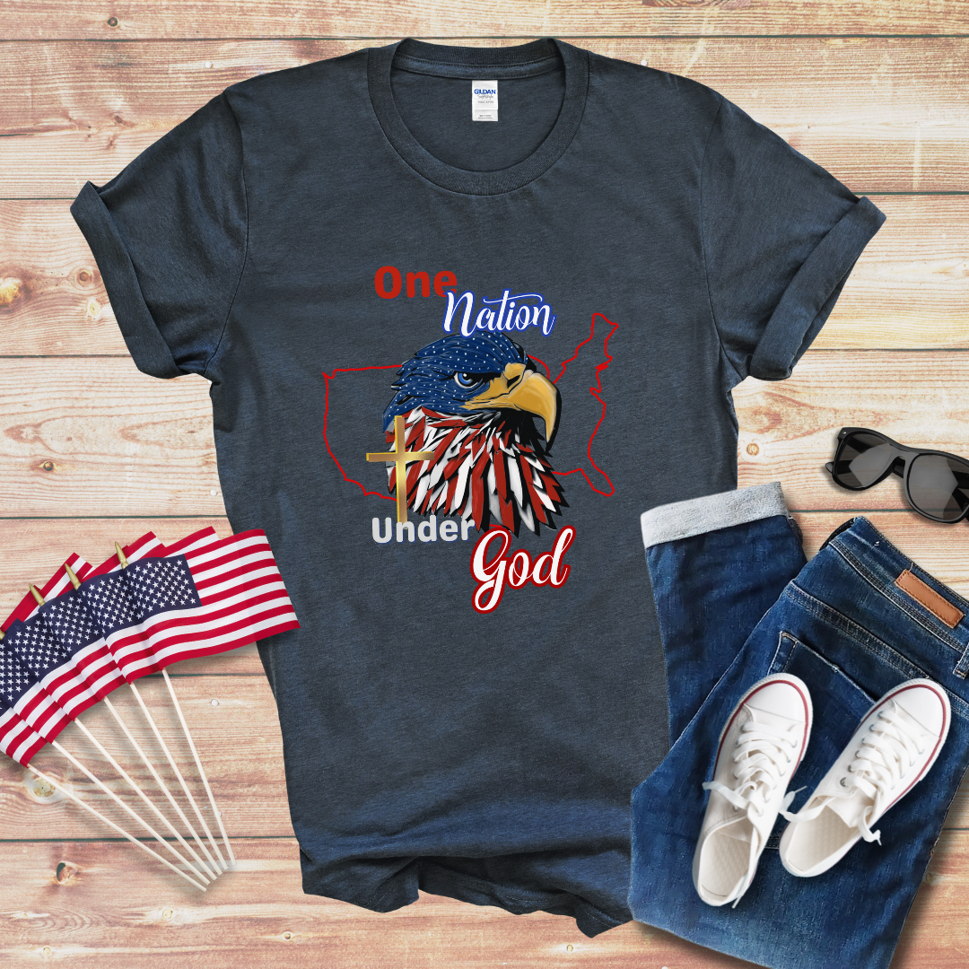 One Nation Under God 2 Unisex Softstyle T-Shirt