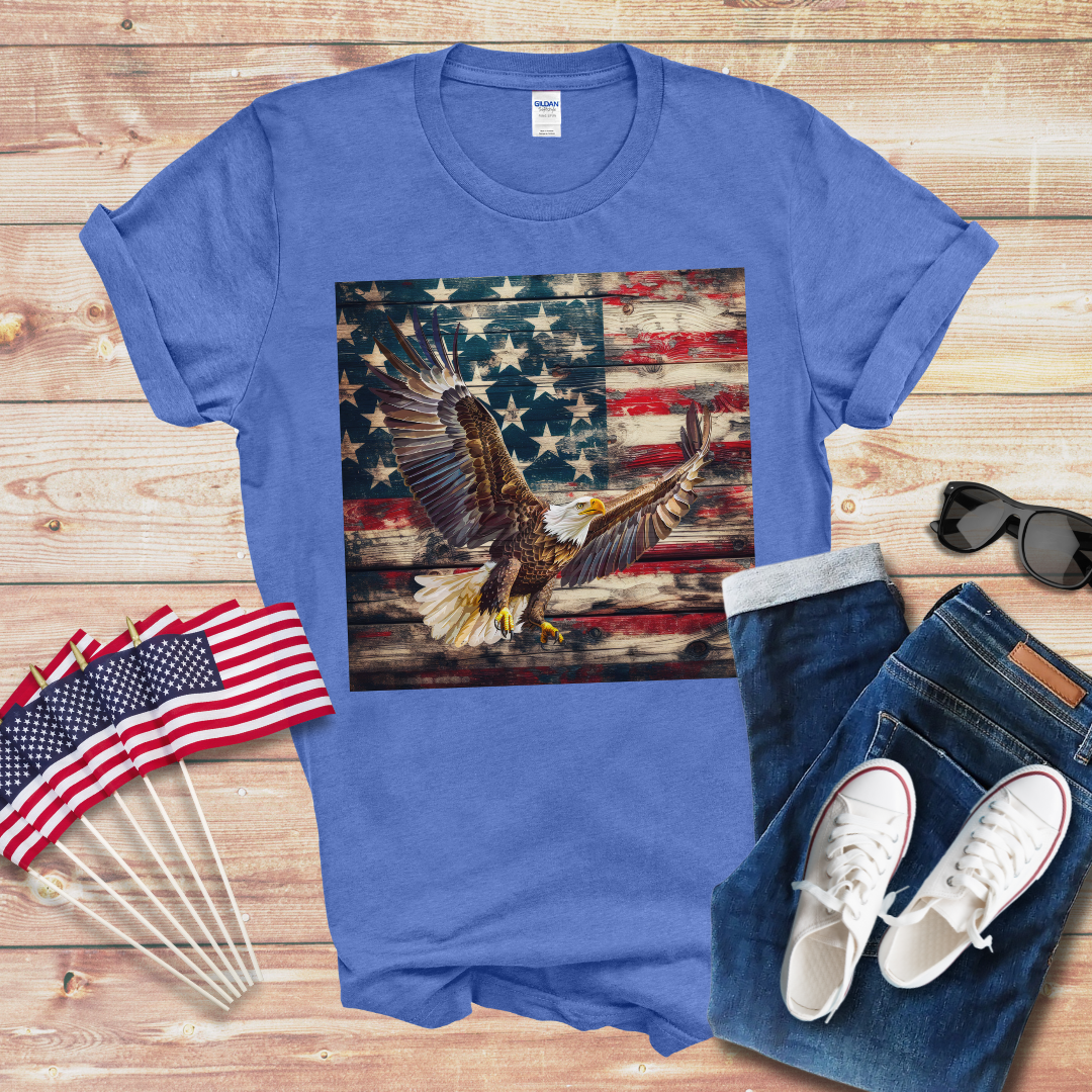 Eagle n Flag 3 Unisex Softstyle T-Shirt