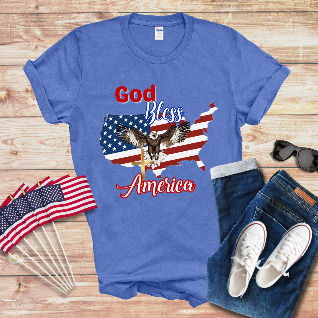 God Bless America 3 Unisex Softstyle T-Shirt