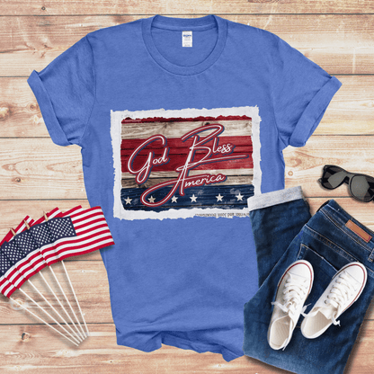 God Bless America 4 Unisex Softstyle T-Shirt