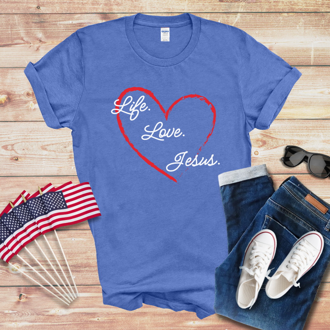 Life Love Jesus 2 Unisex Softstyle T-Shirt