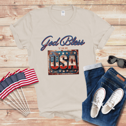 God Bless the USA 1 Unisex Softstyle T-Shirt