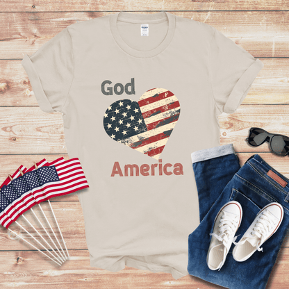 God Hearts America 2 Unisex Softstyle T-Shirt