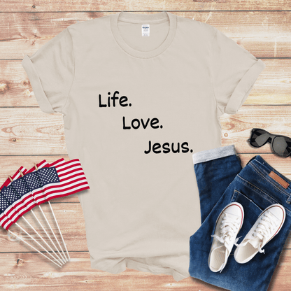 Life Love Jesus 1 Unisex Softstyle T-Shirt