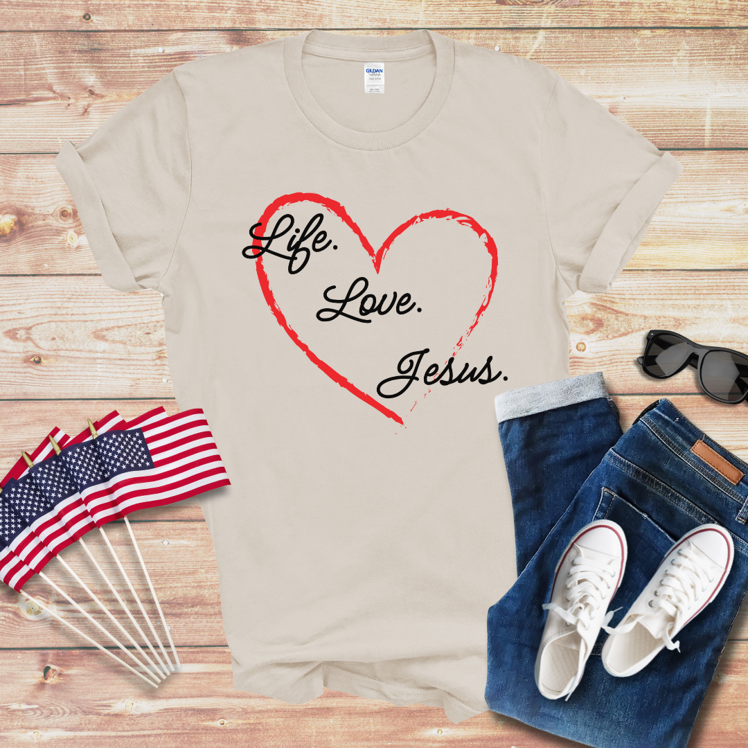 Life Love Jesus 2 Unisex Softstyle T-Shirt