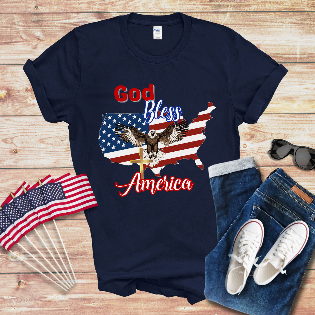 God Bless America 3 Unisex Softstyle T-Shirt