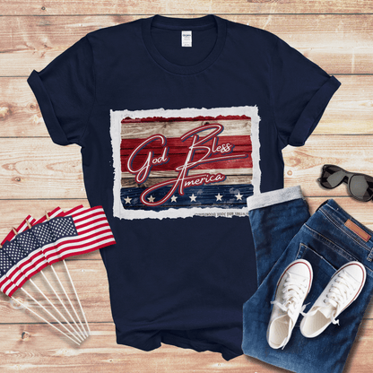 God Bless America 4 Unisex Softstyle T-Shirt