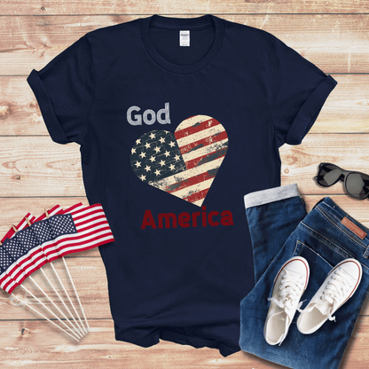 God Hearts America 2 Unisex Softstyle T-Shirt