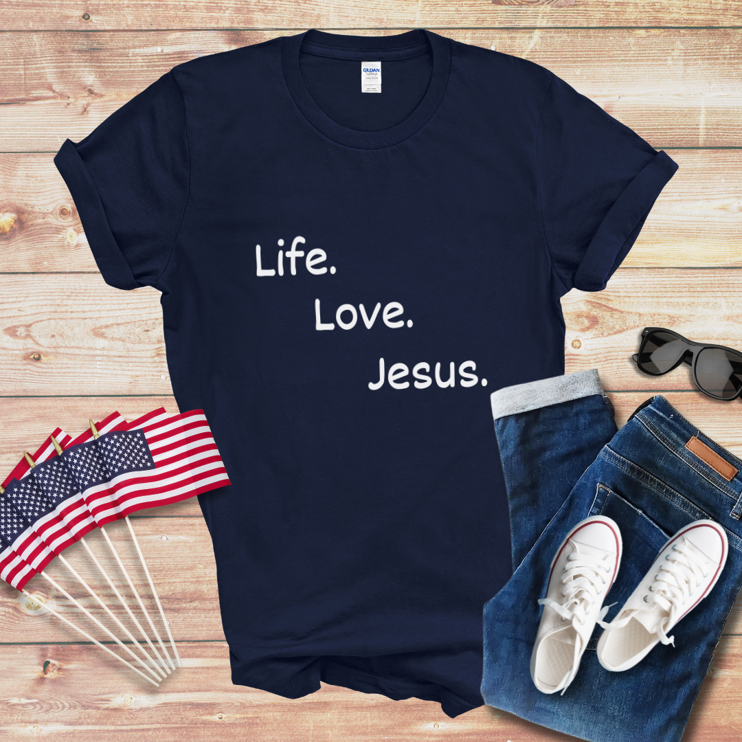 Life Love Jesus 1 Unisex Softstyle T-Shirt