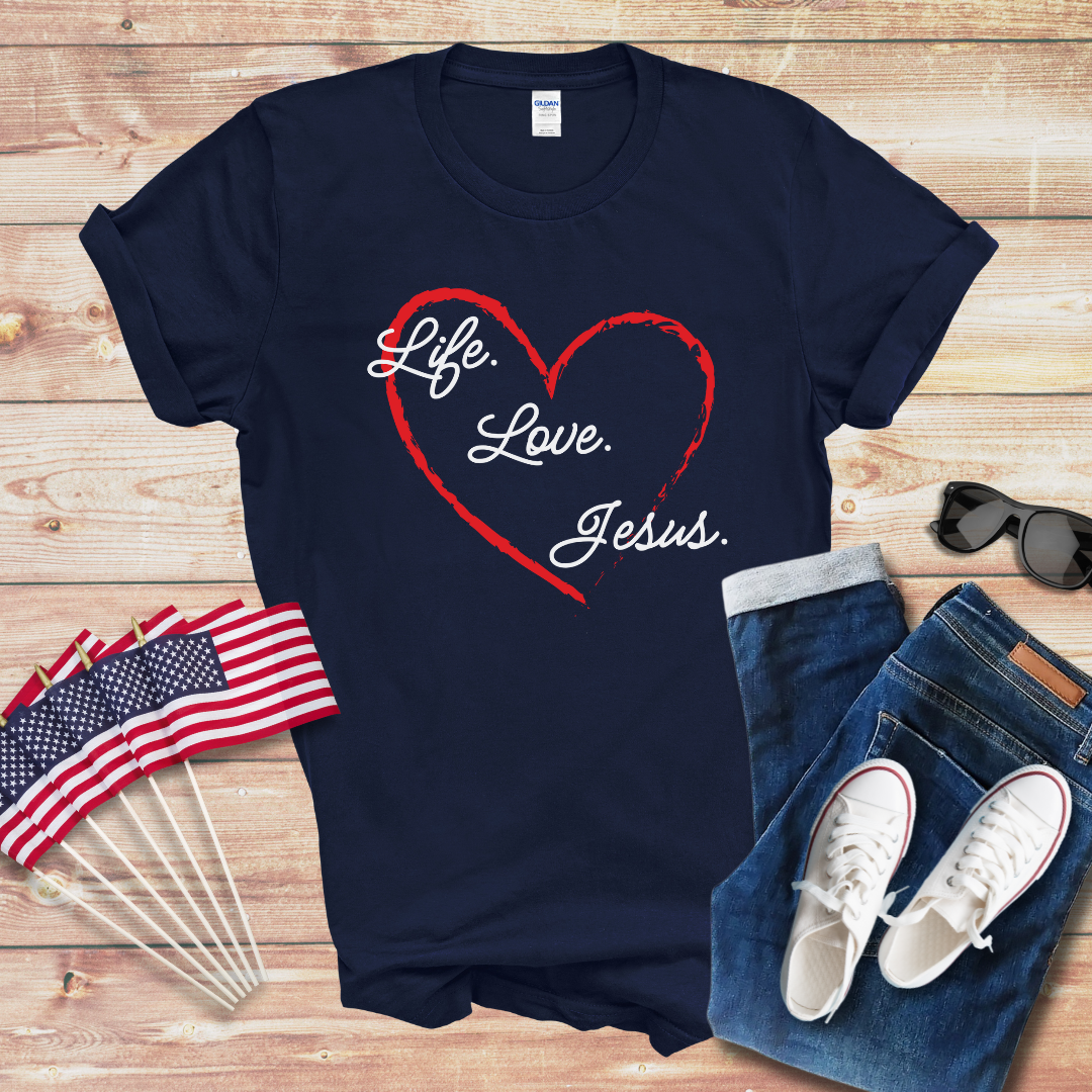 Life Love Jesus 2 Unisex Softstyle T-Shirt