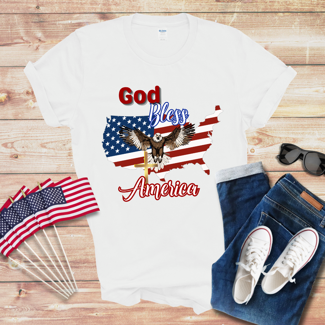 God Bless America 3 Unisex Softstyle T-Shirt