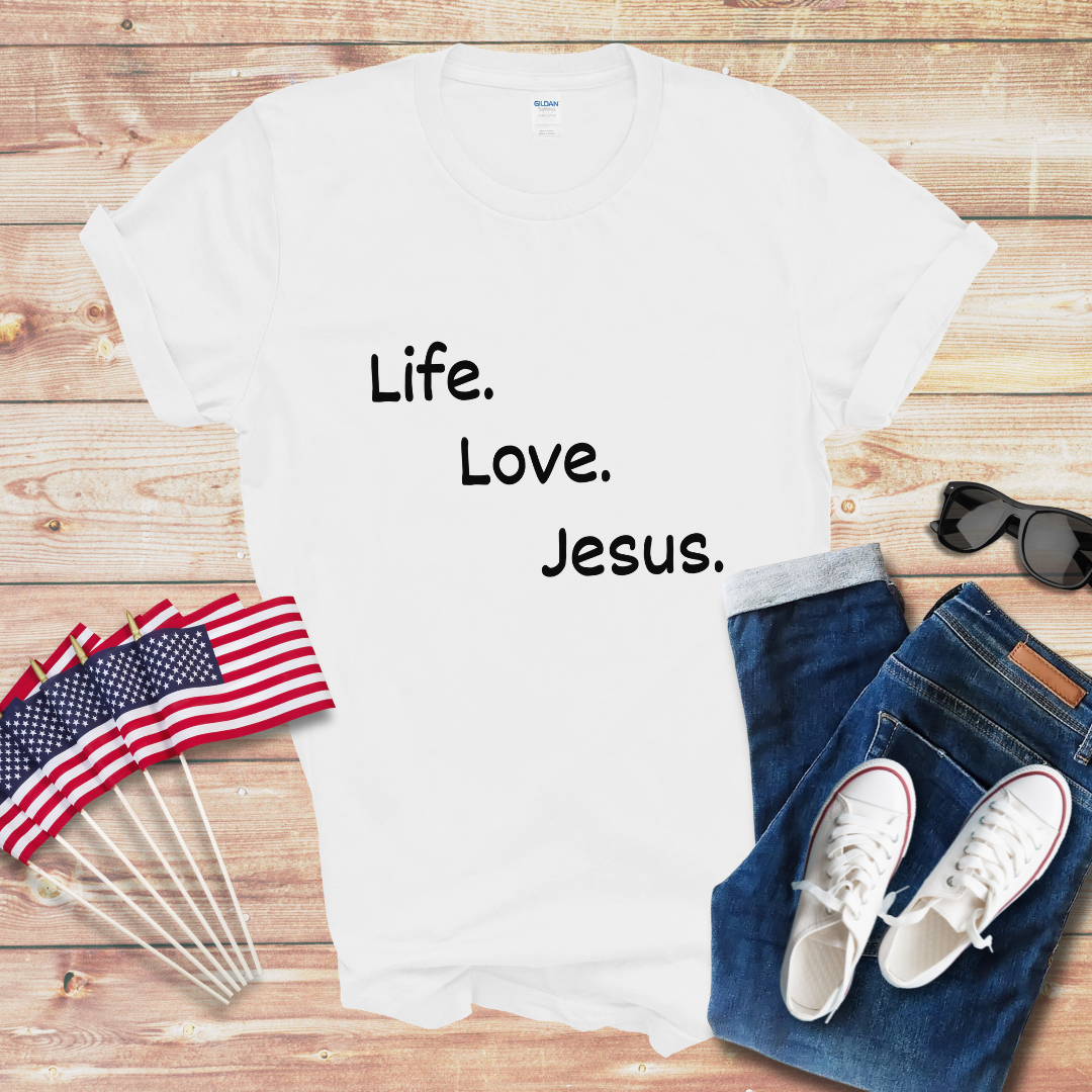 Life Love Jesus 1 Unisex Softstyle T-Shirt