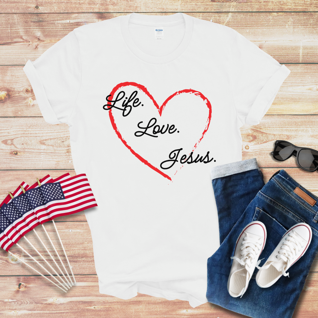 Life Love Jesus 2 Unisex Softstyle T-Shirt