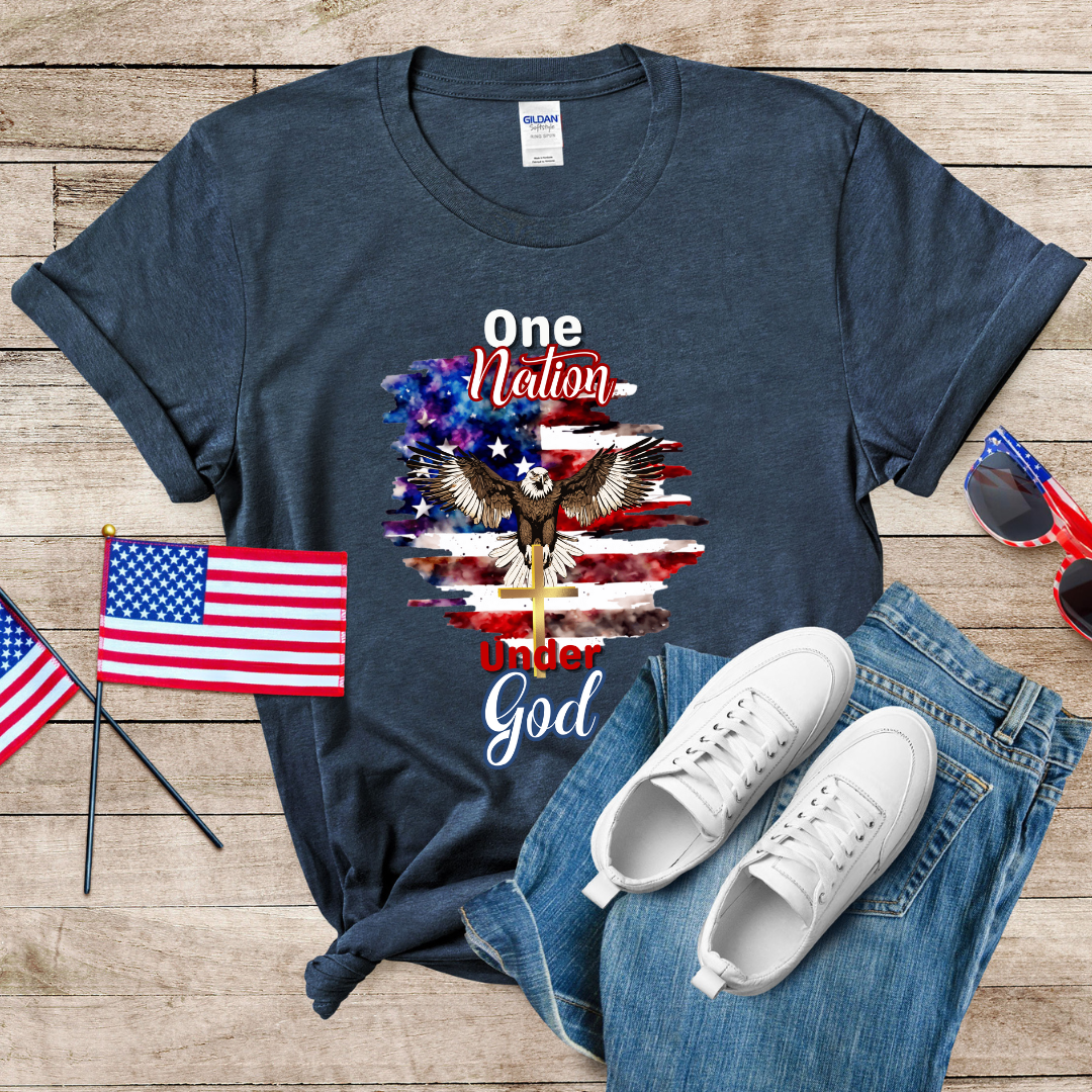 One Nation Under God 1 Unisex Softstyle T-Shirt