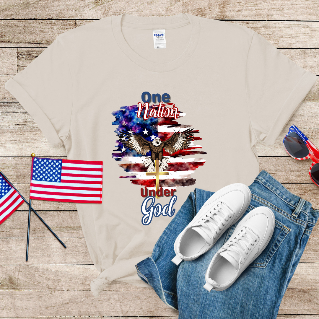 One Nation Under God 1 Unisex Softstyle T-Shirt