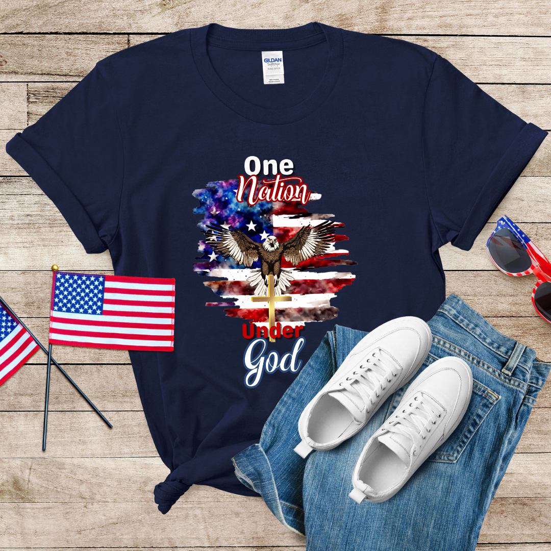 One Nation Under God 1 Unisex Softstyle T-Shirt