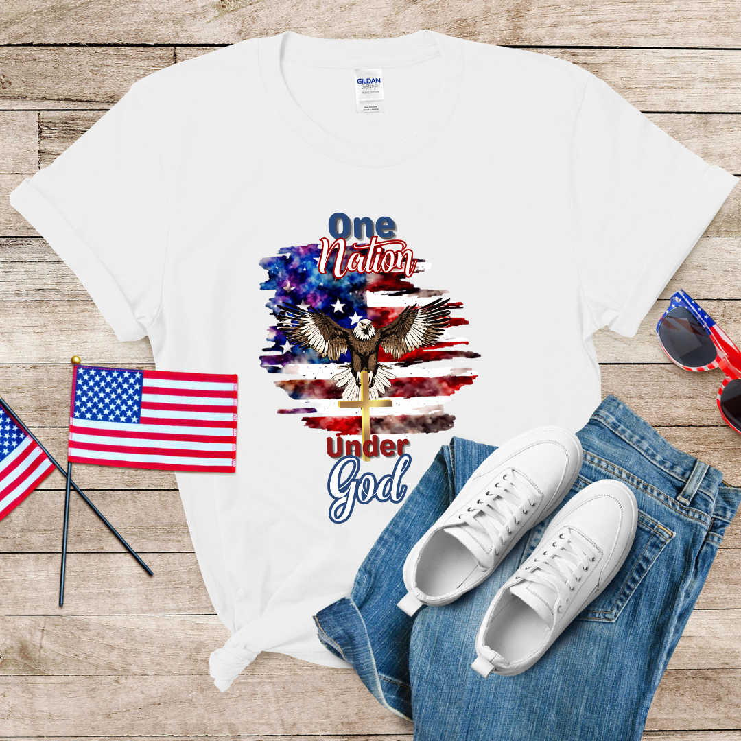 One Nation Under God 1 Unisex Softstyle T-Shirt