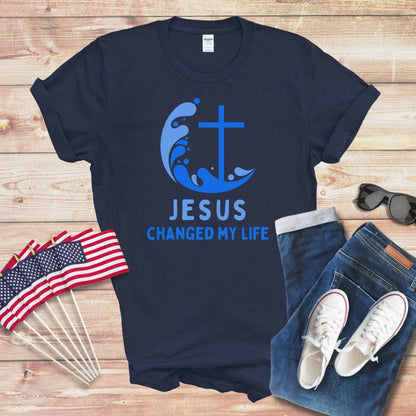 Jesus Changed My Life 1 Unisex Softstyle T-Shirt
